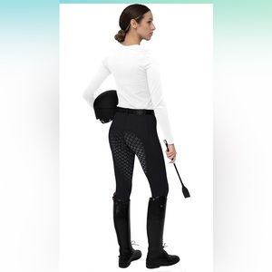 FitsT4 Women's Horse Riding Tights Equestrian Breeches Black Size XL